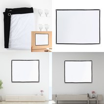 이동형 빔프로젝터 스크린 146X110CM 족자스크린 캠핑스크린 벽걸이스크린