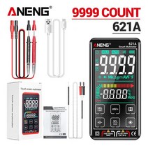 ANENG 621A/620A 지능형 디지털 멀티 미터 터치 스크린 9999 카운트 충전식 휴대용 범용 전압계 전류계, [02] Black 621A