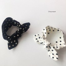 여아 도트 헤어밴드.아기 유아 왕리본 헤어밴드 (2COLOR)