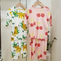 모이모이깜피 대나무원단 타이거 리본체리 밤부7부내의