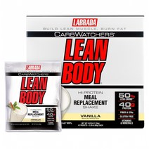 Labrada 라브라다 린바디 로우 카브와쳐 42팩 저탄수 보충제 바닐라 맛, 1박스, 65g