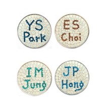 일루시아 스와로브스키 볼마커 오팔 풀네임, 7.핑크글씨(JY Yi), 선물용 하드박스, 배송메세지란에 /영문풀네임/ 남겨주세요