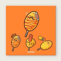 [천삼백케이] [꾸밈] iy433-맛있는간식길거리음식노프레임액자, D-붕어빵