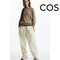 코스 COS 바지 팬츠 CORDEL TRAIN BUND BARREL LEG 크림 화이트