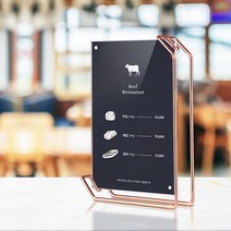 카페메뉴판 투명 디자인 식당 테이블 미용실 탁상액자 메뉴판 제작, 본상품선택