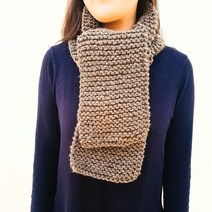 [대바늘 diy] 왕초보 목도리뜨기/ 뜨개질 입문 목도리 만들기 도안, 1화이트