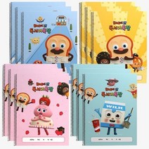 핑크풋 1500 브레드이발소 독서기록장 4종 x 3p 세트, 블루, 민트, 핑크, 옐로우, 1세트
