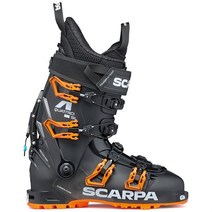 Scarpa 스키부츠 Quattro SL Alpine Touring Ski Boots 2024, Black/Orange, 27.5
