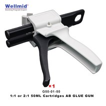 araldite 에폭시 접착제 카트리지 ab 총 50ml 디스펜스 건 키트 인상 혼합 디스펜서 3m ab 글루건 1:1 1:2, 01 1PcG50-01-50_01 기타