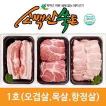 [소백산쑥돈]고품격 한돈선물세트-1.5kg (항정살 삼겹살 목살), 오겹살,목살,항정살1.5kg, 1
