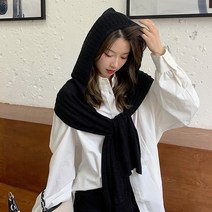 라이프공방 니트후드숄 후드 숄 가디건 망토 니트