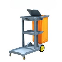 청소 도구함 트롤리 다기능 린넨 호텔 룸 서비스 카트, C-세트(커버 포함) 차오바오 브랜드