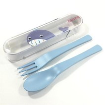 일본 항균기능 숟가락포크 수저세트 고래 Animo, 1개