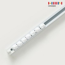 [한샘] 부드러운 스르륵 커튼 조절레일 14자, 화이트