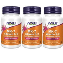 나우푸드 MK-7 비타민 K-2 100mcg 식물성 60캡슐 X3팩