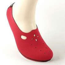 실내화 발열덧신 예쁜발 기능성 각질 보온보습 예방 네오플랜, 예쁜발-빨강_M