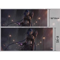 ps 롤장패드 리그오브레전드굿즈 마우스패드 LOL, 검춤요정 검소녀 900x400mm 3mm