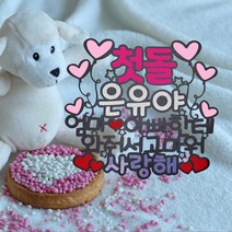 [미미토퍼]생일토퍼 돌토퍼 생일축하해 와줘서고마워 사랑해, 분홍