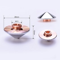 레이저커팅기 마킹기 라벨인쇄기 각인기 Condello D28-A 이중 단일 레이어 섬유 절단 노즐 Precitec HANS W, 02 D28-A-D_10 4.0mm