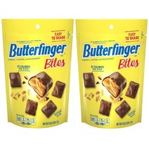 Butterfinger 버터핑거 미국 초콜릿 바 캔디바 바이트 땅콩버터 226g 2팩