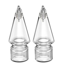 더조은셀러 2개입 애플펜슬 호환 반영구 메탈 펜촉 2 1 세대 교체형, 클리어, 미들타입, 2개