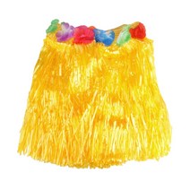 파티짱 훌라 스커트 30cm 하와이 소품 치마, 노랑