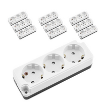 현대일렉트릭 접지 나사타입 노출 콘센트 3구 HOEC-3, 50개