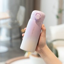 MOSAIRATION보온 보냉병 원터치 텀블러 316스테인리스 380ml 520ml, 퍼플