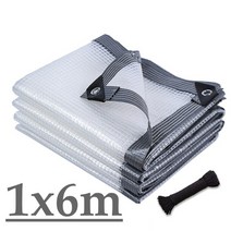 타프스크린 핵사 미니 대형 렉 면 원터치 차박 스크린 캠핑 차량용 타프 반투명 PE 방수 타포린 Pergola 사, 06 1x6m