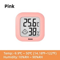 분광계 광도계 적외선 미니 LCD 디지털 온도계 습도계 실내 실 전자 온도 습도 측정기 센서 게이지 가정용 기상 관측소, Pink