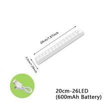 조약돌소파 1인용 미니 호박 일인용 소파 모션 센서 조명 무선 LED 야간 침실 장식 감지기 벽 램프 계단, 07 20cm-26LED_01 cold white