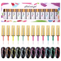 프랑스 아트 젤 라이너 네일 키트 24 색 레드 그린 폴리쉬 Diy 홈 살롱 스타일리스트 용품, 05 New bottle13-24Color, 05 New bottle13-24Color