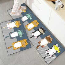미끄럼 방지 주방 매트 바닥 개 고양이 인쇄 목욕 카펫 입구 현관 Tpete 패션 흡수성 침실 기도 지역 러그