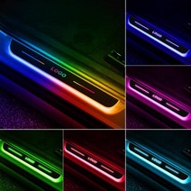 차량용 무드등 무선 LED 차량 도어 씰 라이트 RGB 페달 통로 조명 USB 무선 네온, 2Pcs Rear Door+For B-MW-M