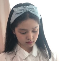 데님 리본 데일리 와이드 반다나 헤어밴드