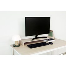 국내제작 다용도 강화우드 듀얼 와이드 노트북거치대 모니터받침대 500 800, 오크