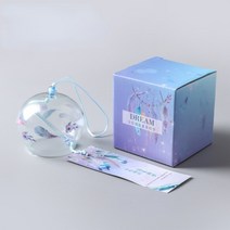 풍경 현관문 종 벽장식 일본 핸드메이드 글라스 윈드 차임 스파 후린 주방 사무실 장식 사쿠라 벚꽃 패턴 홈 인테리어, Style9