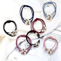 여성 머리끈 20p + 검정 머리끈 5p 진주 헤어 슈슈 짱짱한 대용량