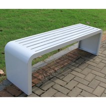 온열벤치 원두막 3인 야외 나무 벤치 버스정류장 의자, 120 x 40 x 45 화이트