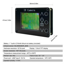 32x24 픽셀 적외선 센서 열 화상 카메라 1.8 인치 160x128 투명 카메라-40 ℃ ~ 300 온도 계측기, A, A