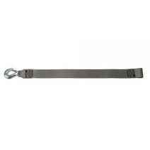 BOATBUCKLE 보트버클 루프 엔드가 있는 윈치 스트랩 그레이 5.4cm x 30.8cm, 2-Inch x 15-Feet