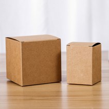 포토박스 카메라 수제 비누 병 패키지를위한 멀티 사이즈 스퀘어 블랙 화이트 크래프트, 갈색, 50개, 4x4x4cm, 갈색_50개_4x4x4cm