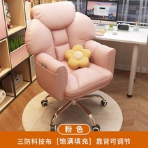 여캠 푹신한 의자 bj 게이밍 리프팅 컴퓨터 pc방의자, 고정 팔걸이, 강철 발, B 핑크