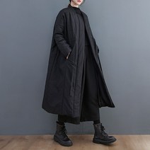 여성용 허리 스트링 경량 롱패딩