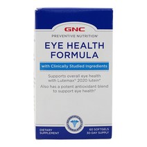 GNC Eye Health 아이 헬스 포뮬라 60 소프트젤X2개