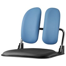 청심의자 폴더 스마트듀얼 좌식의자 블랙바디 인조가죽, 투톤블루