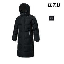 유투 WP26 남자 여자 에어볼 후드 롱패딩 점퍼 벤치코트 돕바 반사띠 모자탈부착