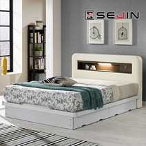 [세진침대] 지오 LED 수납형 침대 프레임만SS-매트제외