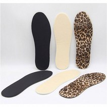 여성 인조 밍크 원단 기본 깔창 호피 검정 아이보리 운동화 인솔 구두 맞춤 남자