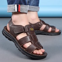 바이시유 남성 샌들 남자 신발 여름 데일리 소가죽 샌들 노튼